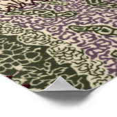 Land Patchwork Steppdecke, 3D Textur. Poster (Ecke)