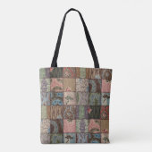 Land Patchwork Steppdecke, 3D Textur. Tasche (Rückseite)