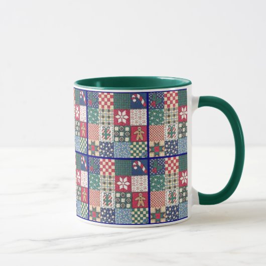 Land-Patchwork-Steppdecken-Tassen-Schale Tasse (Rechts)