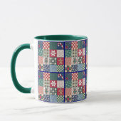 Land-Patchwork-Steppdecken-Tassen-Schale Tasse (Links)