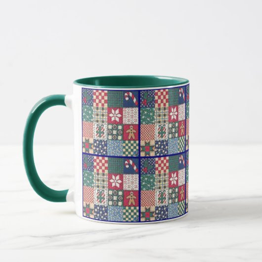 Land-Patchwork-Steppdecken-Tassen-Schale Tasse (Links)