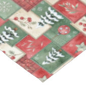 Land-Patchwork-Weihnachtsmuster Tischdecke (Schrägansicht)