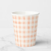 Land Peach farbige Gingham Paper Cups Pappbecher (Links)