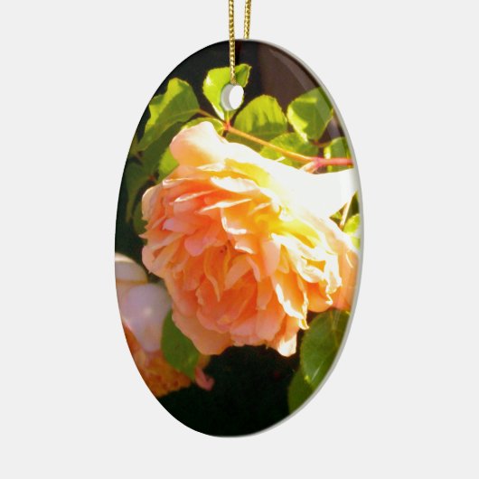 Land Peach-Rose Keramikornament (Links)