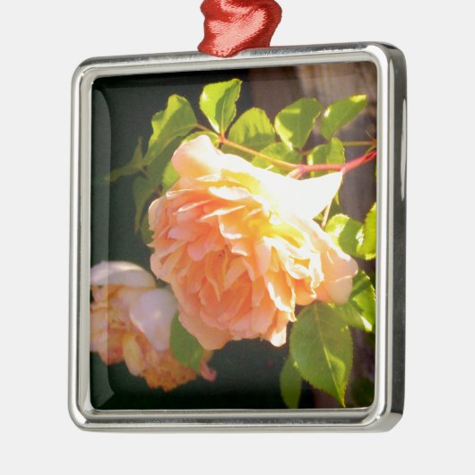 Land Peach-Rose Ornament Aus Metall (Links)