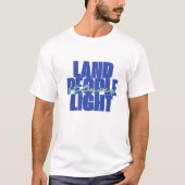 Land People Light | Saint Lucia Blue Green Text T-Shirt (Vorderseite)