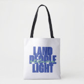 Land People Light | St. Lucia Blauer und grüner Te Tasche (Vorderseite)