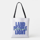 Land People Light | St. Lucia Blauer und grüner Te Tasche (Rückseite)