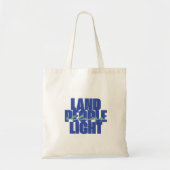 Land People Light | St Lucia Blue Green Typografie Tragetasche (Vorne)