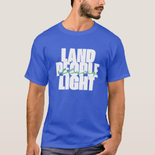 Land People Light St. Lucia Weißer und Grüner Te T-Shirt