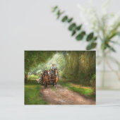 Land - Pferd - Die Heufahrt Postkarte (Stehend Vorderseite)