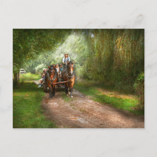 Land - Pferd - Die Heufahrt Postkarte