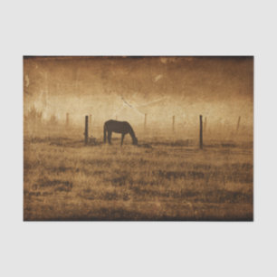 Land Pferd Rustikale Vintage-Textur Decoupage Seidenpapier