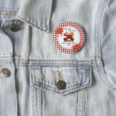 Land-Picknick-Gingham-Brautjunggesellinnenabschied Button (Beispiel)