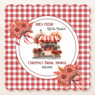 Land-Picknick-Karo-Brautjunggesellinnenparty  Untersetzer