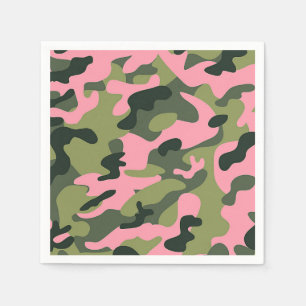 Land Pink Grün Armee Camo Tarnung Geburtstag Serviette
