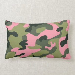 Land Pink Grün Army Camo Tarnmuster Lendenkissen