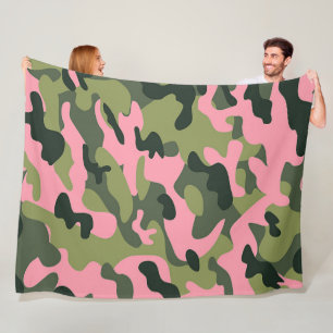 Land Pink Grüne Armee Camo Tarnmuster Fleecedecke