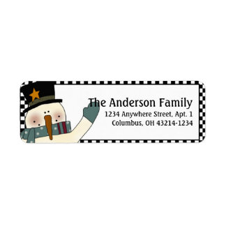 Land Priester Snowman Anschrift Labels d2