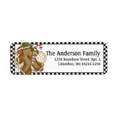 Land Prim Christmas Gingerbrett Anschrift Labels (Vorne)