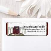 Land Prim Saltbox Haus 2 Rücksendeadressen-Aufkleb (Insitu)