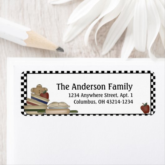 Land Primär Rücksendeadressen-Aufkleber in der Küc (Insitu)