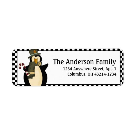 Land Primär-Weihnachtspenguin-Adresslisten (Vorne)
