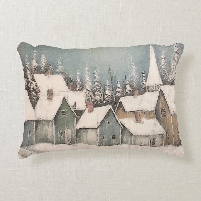 Land/Primitive Häuser ACCENT PILLOW Dekokissen (Vorderseite)