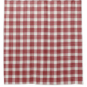 Land/primitives Rotes Kariert Duschvorhang (Vorderseite)