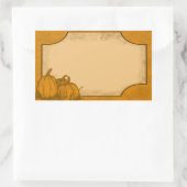 Land Pumpkin-Label Rechteckiger Aufkleber (Tasche)