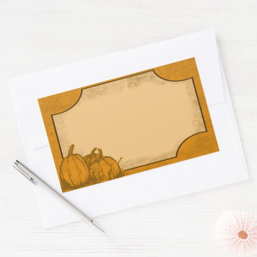 Land Pumpkin-Label Rechteckiger Aufkleber (Umschlag)