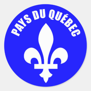 Land Québec (Aufkleber) Runder Aufkleber