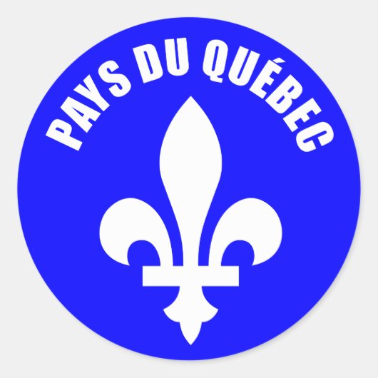 Land Québec (Aufkleber) Runder Aufkleber (Vorderseite)