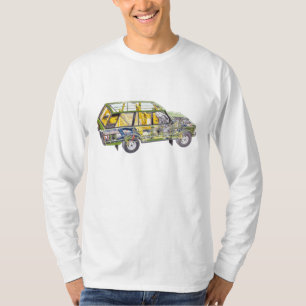 Land Range Rover Car Klassischer Vintager Wanderwe T-Shirt