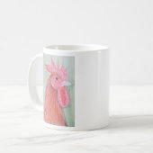 Land Rooster Watercolor Kaffeetasse (Vorderseite Links)