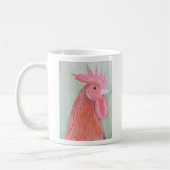 Land Rooster Watercolor Kaffeetasse (Links)