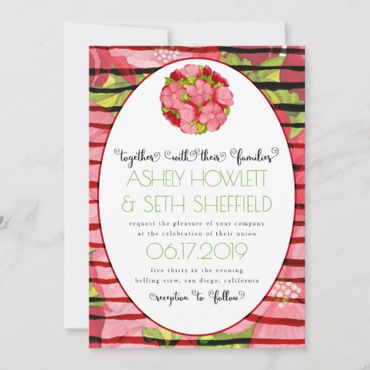 Land Rosa und Rote Flora Einladung (Vorderseite)