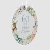 Land Rose Garland 60 Jahre Jubiläum Ornament (Vorderseite)