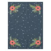 Land Rote Poinsettias auf blau Tischdecke (Vorderseite)