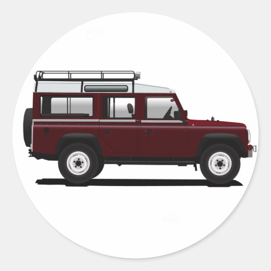 Land Rover 110 Runder Aufkleber (Vorderseite)