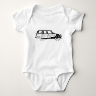 Land Rover Range Car Klassischer Vintage-Wanderent Baby Strampler
