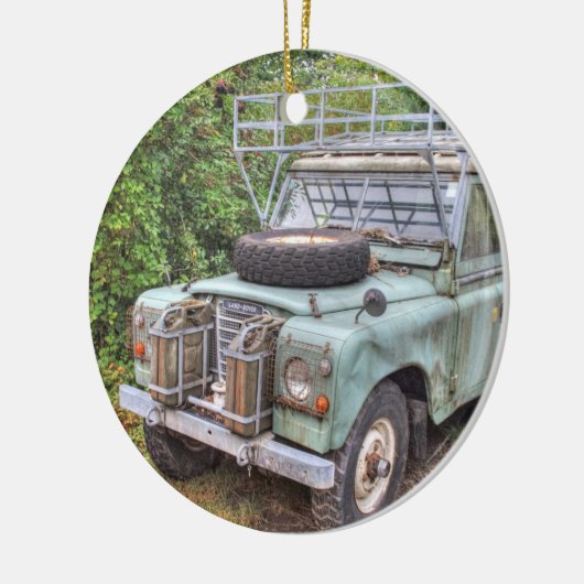 Land Rover Reihe III 109 Keramik Ornament (Links)
