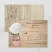 Land Rustic Mason Jar Hydrangea UAWG RSVP Karte (Vorne/Hinten)