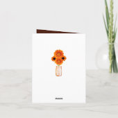 Land Rustic Orange Mason Jars Danke Karte (Rückseite)