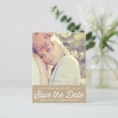 LAND RUSTIK | FOTO SAVE THE DATE POSTCARD ANKÜNDIGUNGSPOSTKARTE (Stehend Vorderseite)