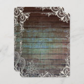 Land rustikal blauer Scheunenholz Einladung (Vorne/Hinten)
