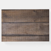 Land Rustikal die Nacht vor der Hochzeitsfeier Gästebuch (Rückseite)