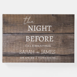 Land Rustikal die Nacht vor der Hochzeitsfeier Gästebuch