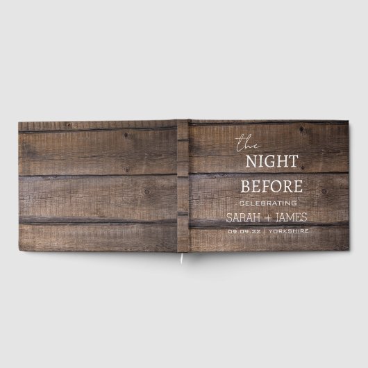 Land Rustikal die Nacht vor der Hochzeitsfeier Gästebuch (Voll)