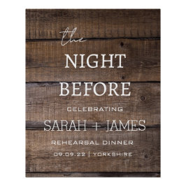 Land rustikal Die Nacht vor der Probe Abendessen Poster